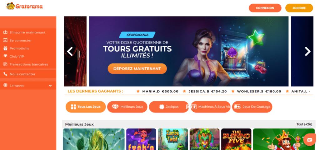 Bienvenue au casino Gratorama France